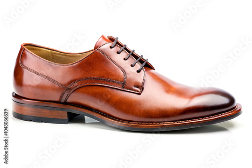 Leather shoe, isolated on white background