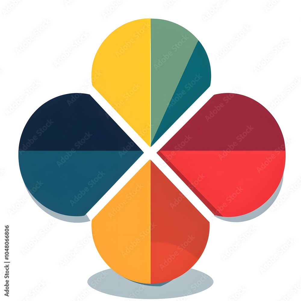 Obraz premium Abstract Colorful Geometric Shape Design