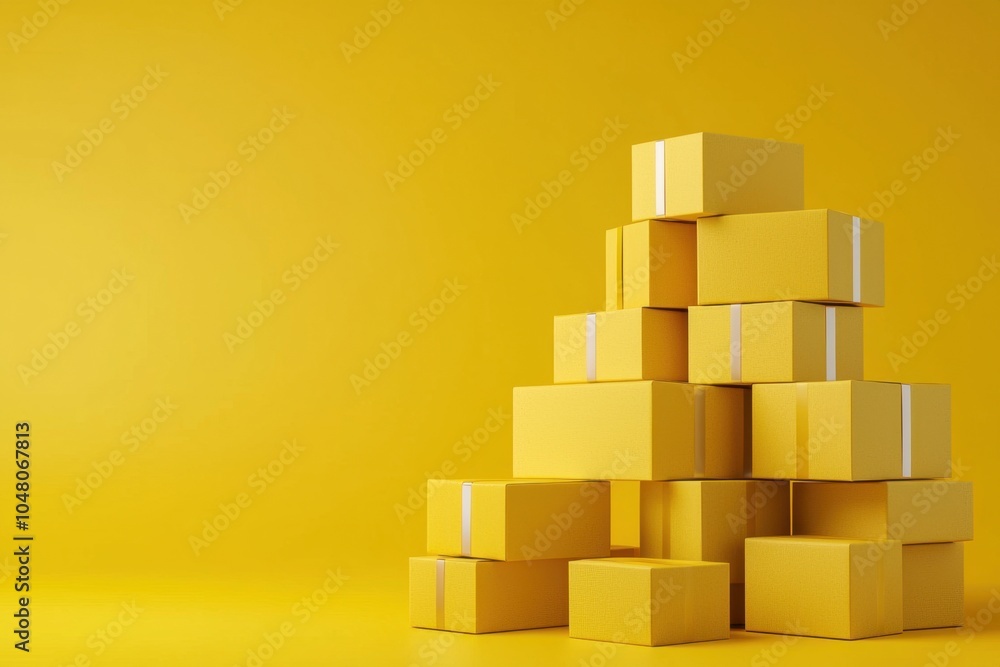 Exciting free shipping options on bright yellow boxes Exciting free shipping options on bright yellow boxes