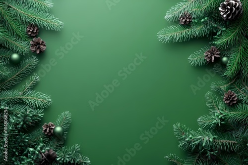 Christmas decoration background for new year celebrations with copy space for text