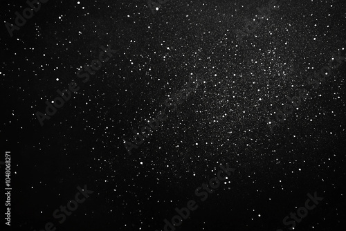  High-Resolution Black Background Texture with White Speckles for Vintage Film Effect and Retro Overlay Designs
