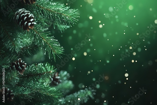 Christmas decoration background for new year celebrations with copy space for text