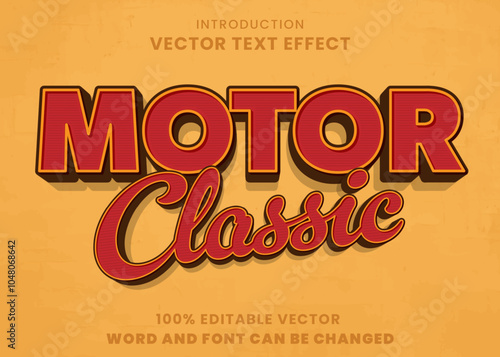 Editable text effect - Classic Retro Vintage template style premium vector
