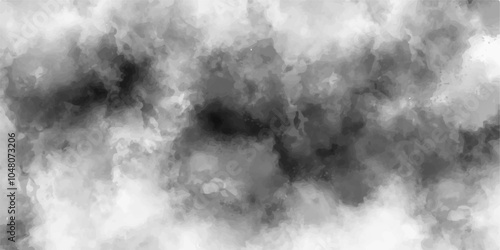 Abstract design with Black and white ink effect water color. Black grey Sky with white cloud , marble texture background Old grunge design. cement wall texture .