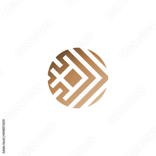 Golden Diamond Fish Crest Logo Design Vector