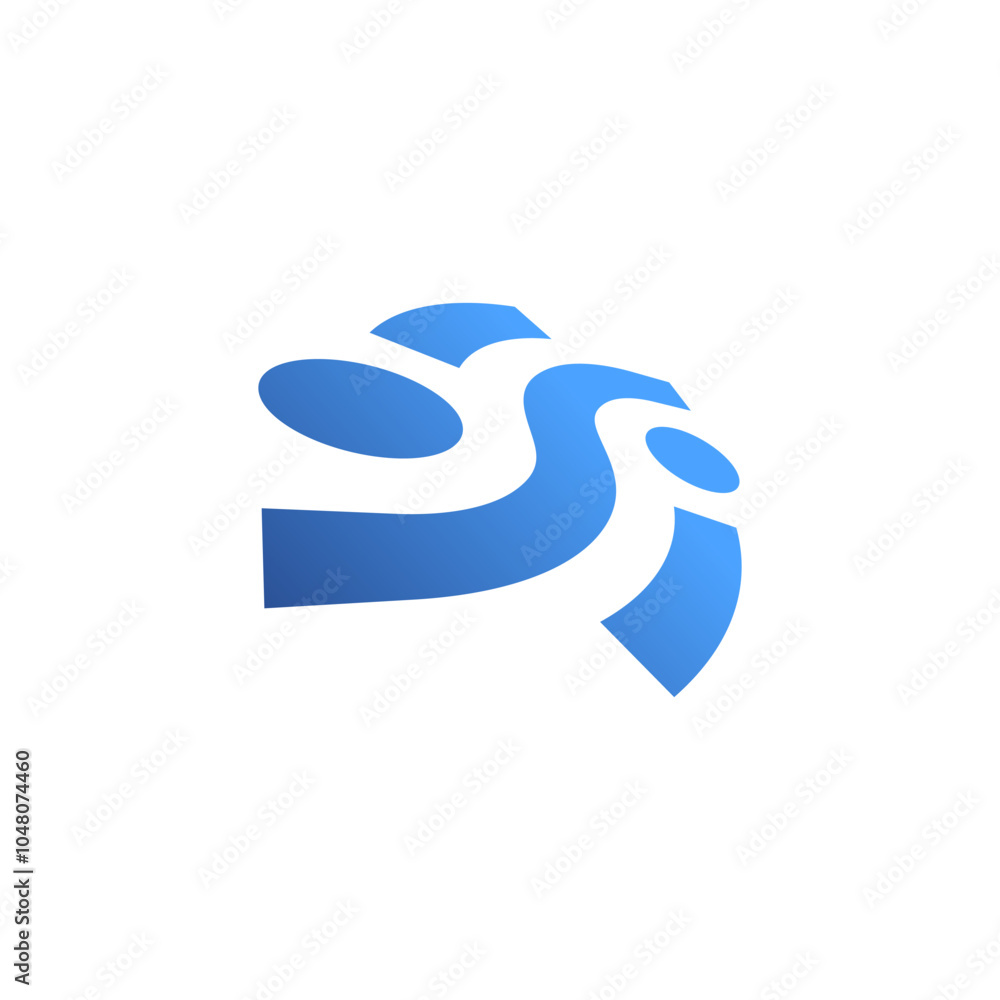 Music Wave with Letter S and i Logo Design Vector Music Wave with Letter S and i Logo Design Vector