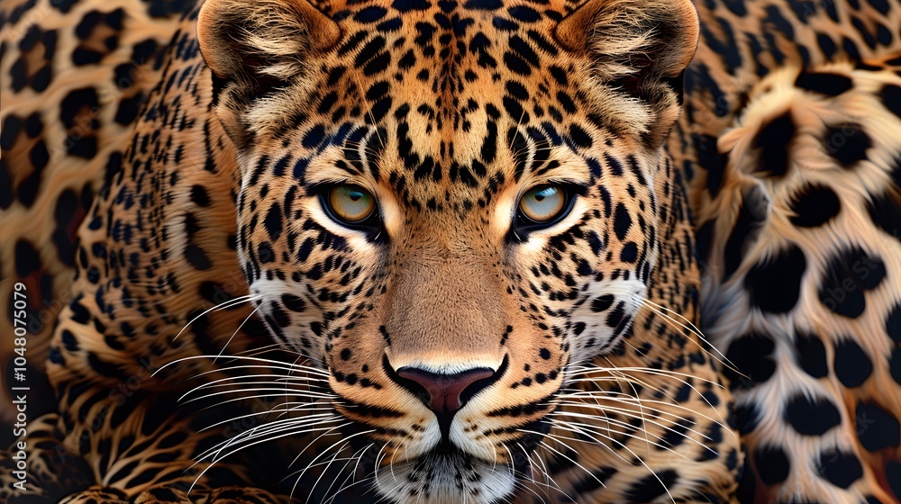 Obraz premium Majestic leopard nature's wild beauty unveiled