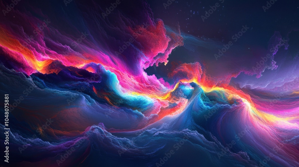 Fototapeta premium AI Generated Art of Magic illustrations planets 