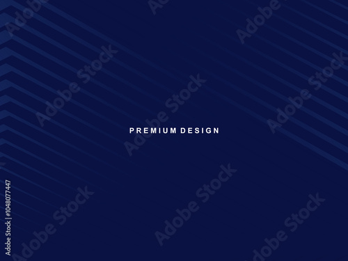 Premium background design with diagonal dark blue stripes pattern. Vector horizontal template for digital lux business banner, contemporary formal invitation, luxury voucher, prestigious gift certific