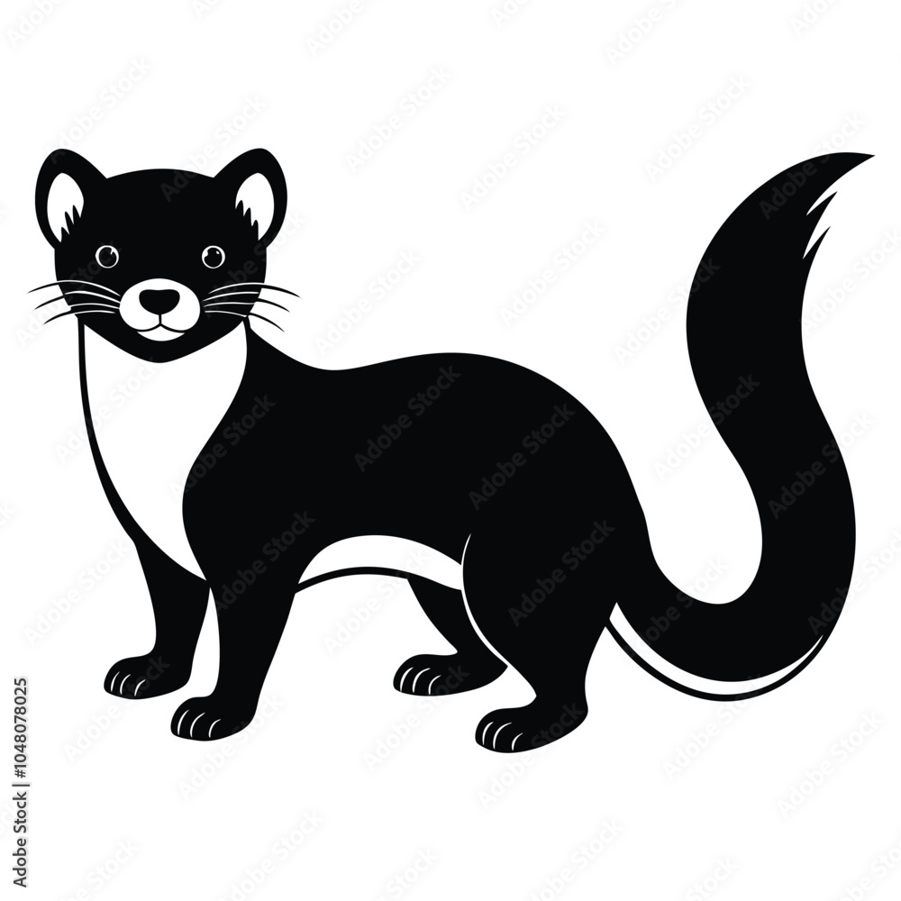 Marten Silhouette Vector Illustration Art Marten Silhouette Vector Illustration Art