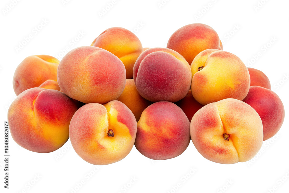 Pile of Peach, isolated on transparent background Pile of Peach, isolated on transparent background
