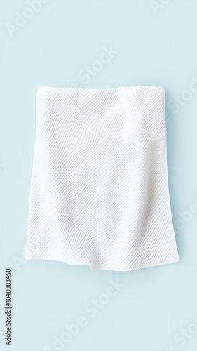 Wallpaper Mural White fabric draped gracefully on a soft blue background, showcasing elegance and simplicity. Torontodigital.ca