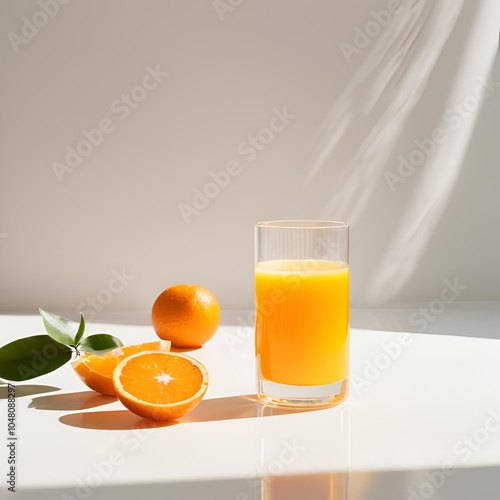 Refreshing Orange Juice with Fresh Oranges