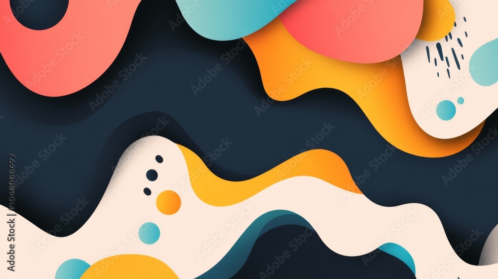 Abstract Quirky Shapes for Creative Advertising Template Abstract Quirky Shapes for Creative Advertising Template