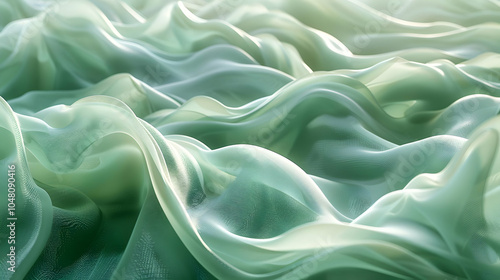 Abstract Green Waves Background - Abstract Texture Design