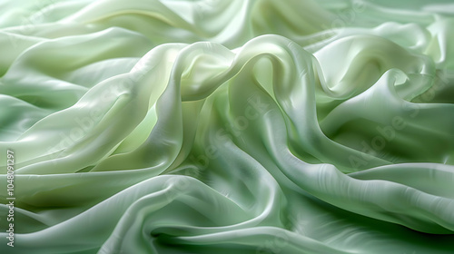 Abstract Green Fabric Background Image