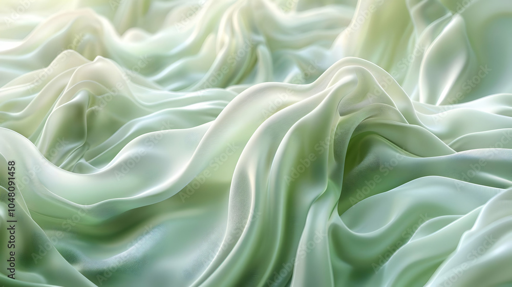 Obraz premium Abstract Green Fabric Background Illustration