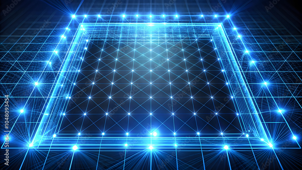 Thin Glowing Lines in Rectangular Grid. Perfect for: Cybersecurity Events, Digital Infrastructure Meetings Thin Glowing Lines in Rectangular Grid. Perfect for: Cybersecurity Events, Digital Infrastructure Meetings