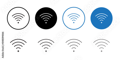 Signals icon outline set sign