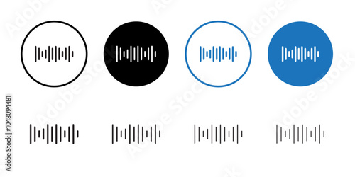 Voice icon outline set sign