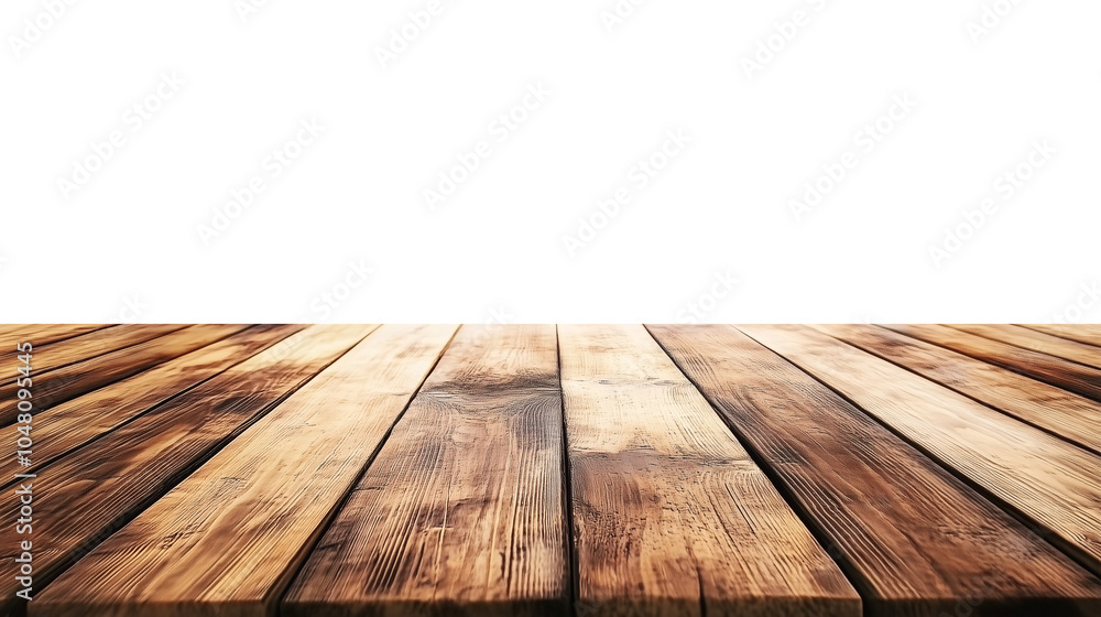 Light wooden table top isolate on transparent background, Products presentation concept Light wooden table top isolate on transparent background, Products presentation concept