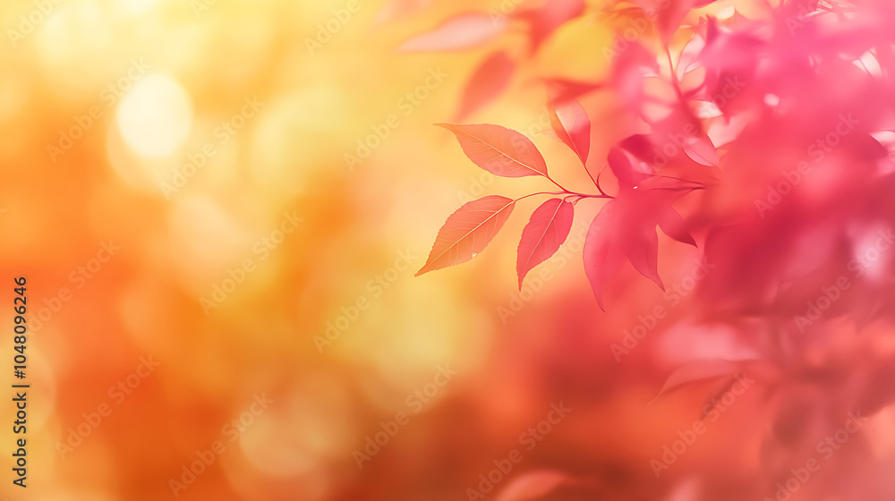 Vibrant Autumn Leaves Against a Warm Background Vibrant Autumn Leaves Against a Warm Background