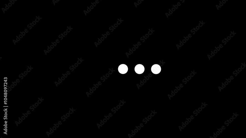Element with typing or thinking dots slowly pulsing inside Loop. Website loader. loading progress icon animation. Element with typing or thinking dots slowly pulsing inside Loop. Website loader. loading progress icon animation.