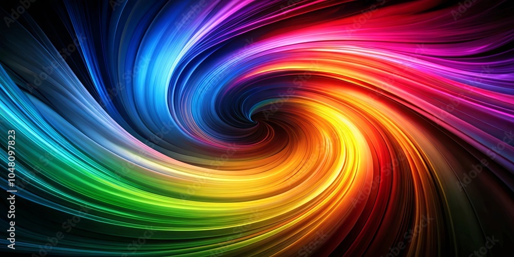 Obraz premium A swirling vortex of vibrant hues, a kaleidoscope of color in motion, capturing the energy and dynamism of an abstract world.