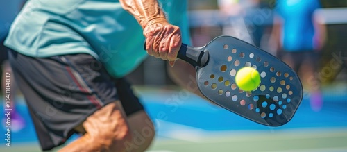 man holding pickleball paddle in his right hand and setting it on fire