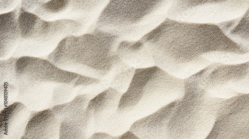 A close-up of sandy soil with visible grains and textures, showing the delicate details of natural ground composition in an earthy tone