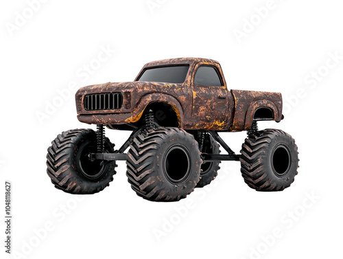 Rusty Monster Truck on Elevated Tires