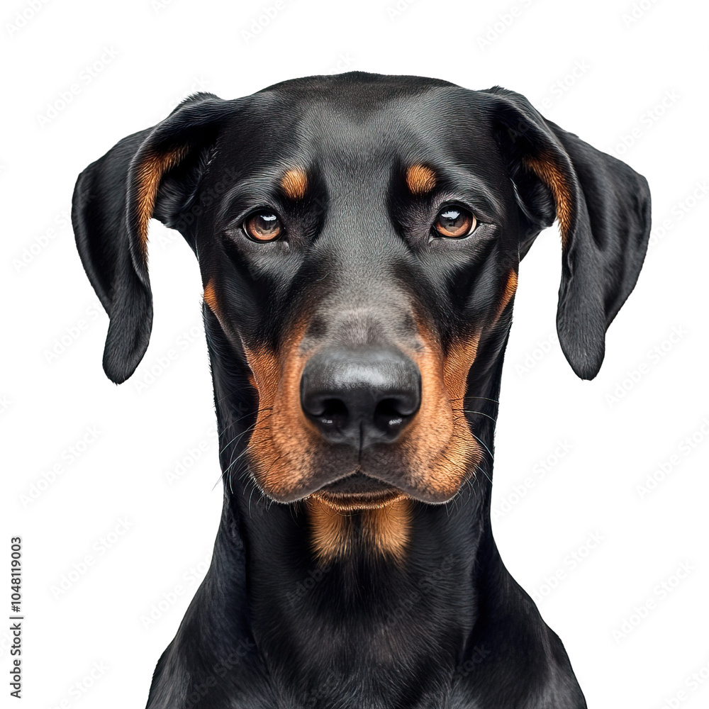 Doberman on transparent background. Doberman on transparent background.