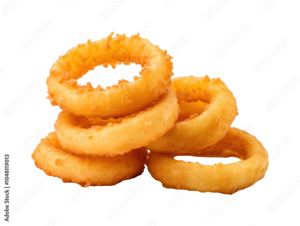 Freshly Fried Onion Rings Stacked Perfectly Freshly Fried Onion Rings Stacked Perfectly