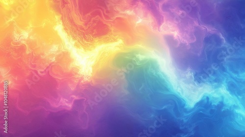 Vibrant Rainbow Clouds in Space Abstract Background