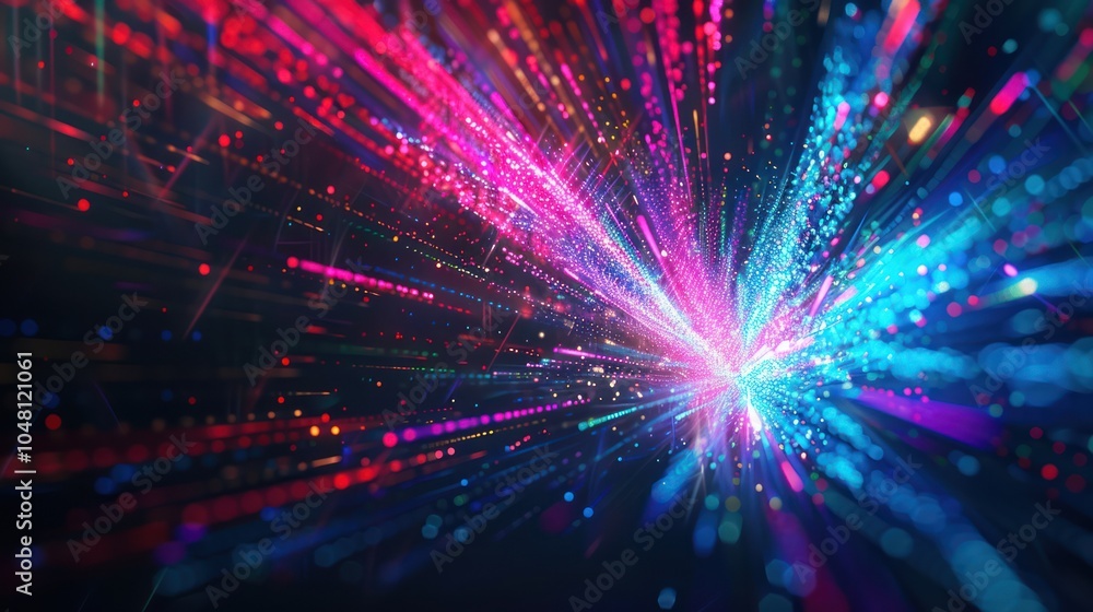 Fototapeta premium Abstract Colorful Light Burst
