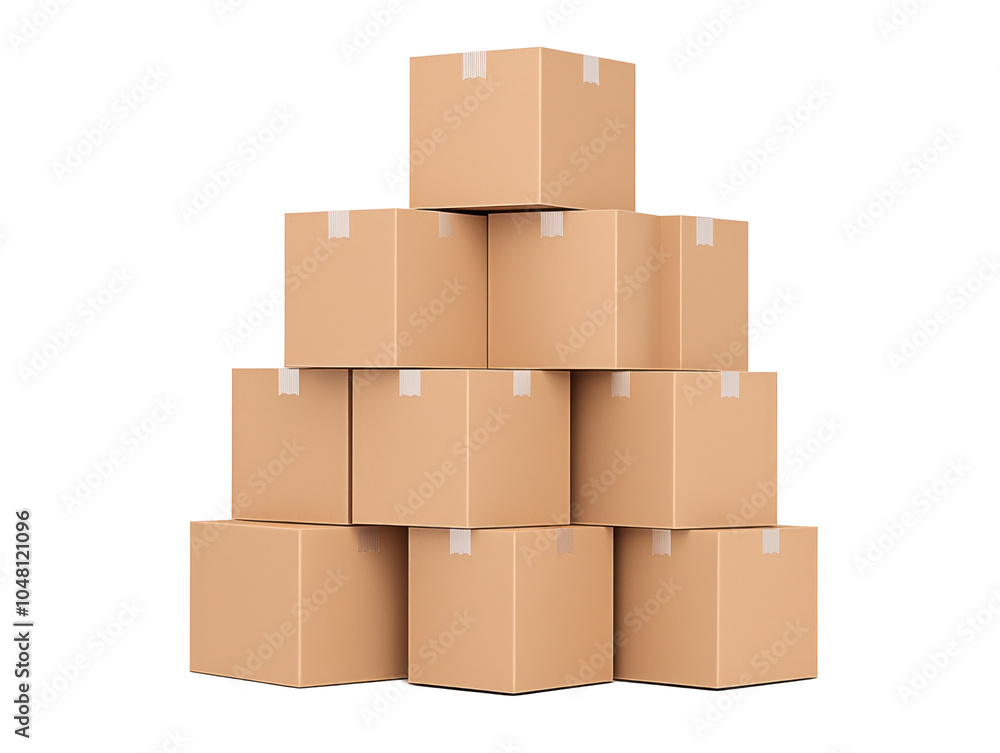 Stack of Cardboard Boxes for Shipping and Storage Stack of Cardboard Boxes for Shipping and Storage