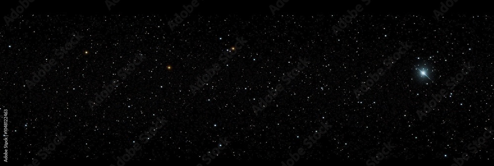 Fototapeta premium Starry Sky with Visible Celestial Objects