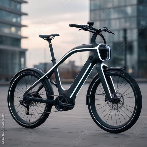 New model bicycle parking in the city