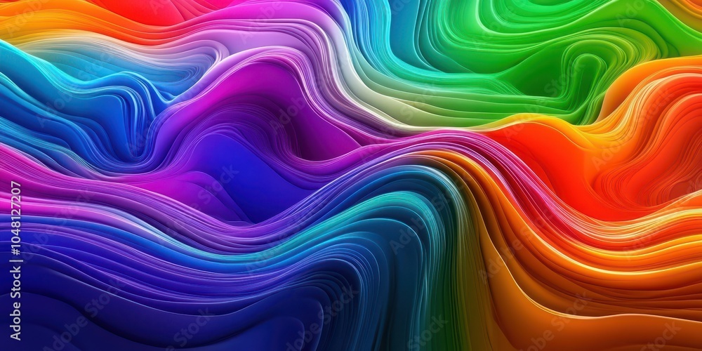 Vibrant Colorful Abstract Wave Pattern Vibrant Colorful Abstract Wave Pattern