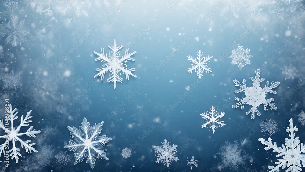 digital abstract illustration with a winter themed style, featuring a gradient blue background transitions from deeper blue to a lighter blue with a border of white snowflakes digital abstract illustration with a winter themed style, featuring a gradient blue background transitions from deeper blue to a lighter blue with a border of white snowflakes