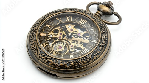 Ornate Steampunk Pocket Watch Close-Up