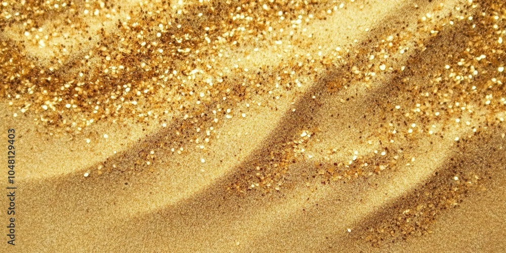 Golden Glitter on Sandy Surface Golden Glitter on Sandy Surface