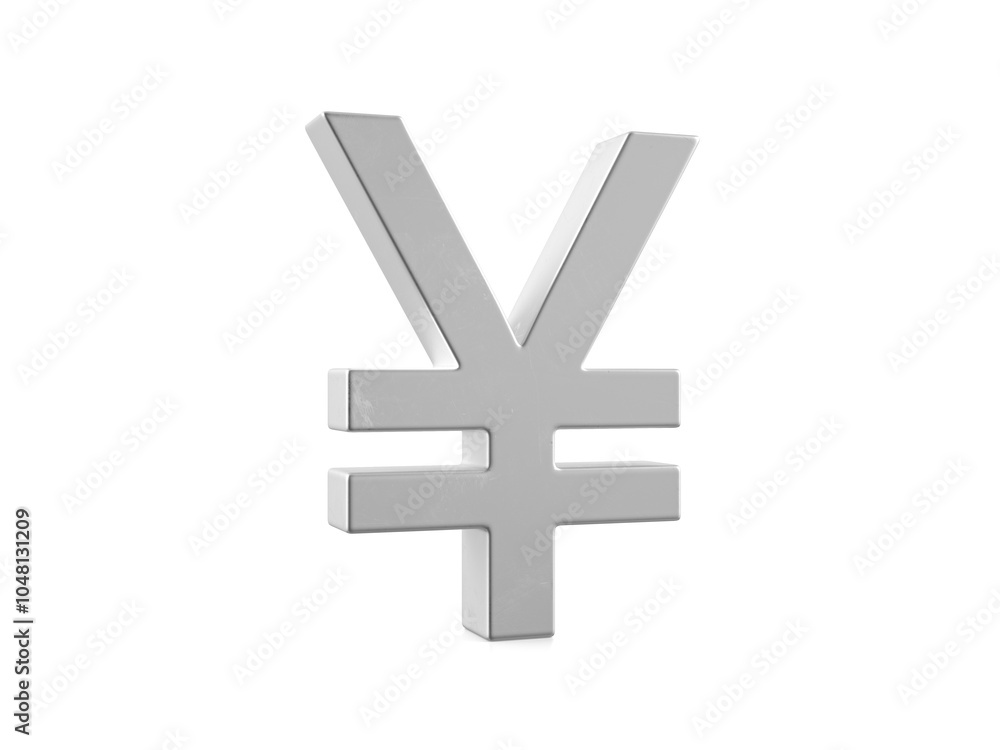 Obraz premium Metal yen symbol