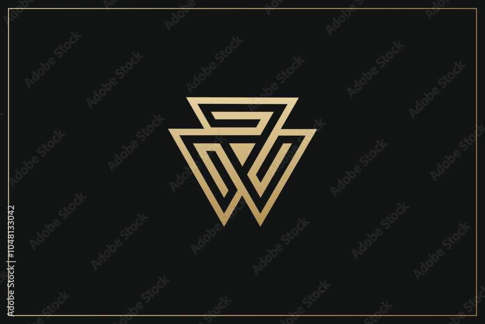 Abstract Minimalist Digital Multimedia Logo Design Gold Abstract Minimalist Digital Multimedia Logo Design Gold
