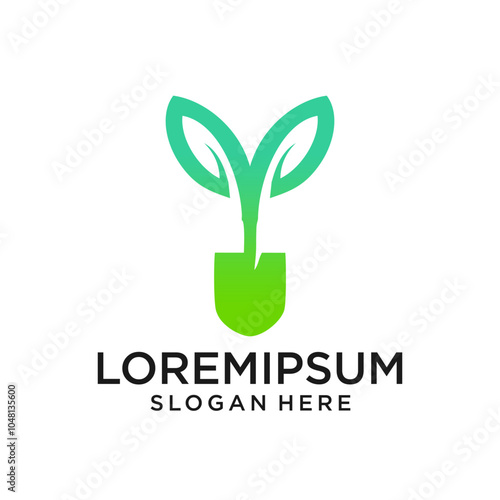 Seedling in Shovel Garden Logo