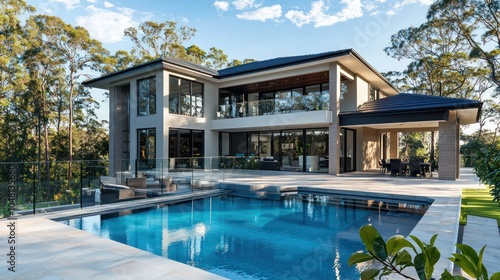 Wallpaper Mural New suburban executive home stands as a landmark in residential design. Torontodigital.ca