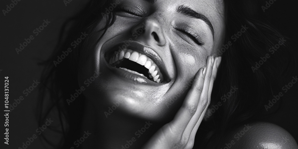 Woman, portrait and clear skincare in studio, healthy and hands for beauty on background. Female person, cosmetics and touch soft or smooth skin, facial treatment and foundation for dermatology
Woman, portrait and clear skincare in studio, healthy and hands for beauty on background. Female person, cosmetics and touch soft or smooth skin, facial treatment and foundation for dermatology