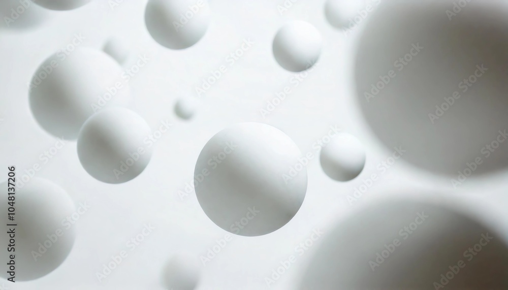 白い球体 ミニマル 3D 浮遊 クリーン シンプル 透明感 滑らか ぼかし 空間配置 ランダム 光と影 奥行き バランス モダン デザイン 空中 幻想的 明るい 背景 白い球体 ミニマル 3D 浮遊 クリーン シンプル 透明感 滑らか ぼかし 空間配置 ランダム 光と影 奥行き バランス モダン デザイン 空中 幻想的 明るい 背景