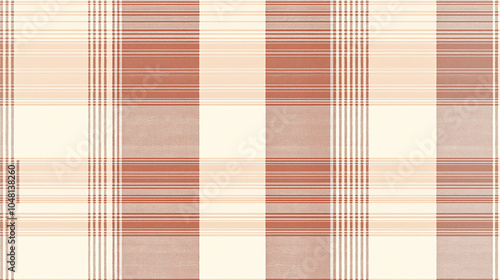 Seamless Red and Cream Plaid Pattern