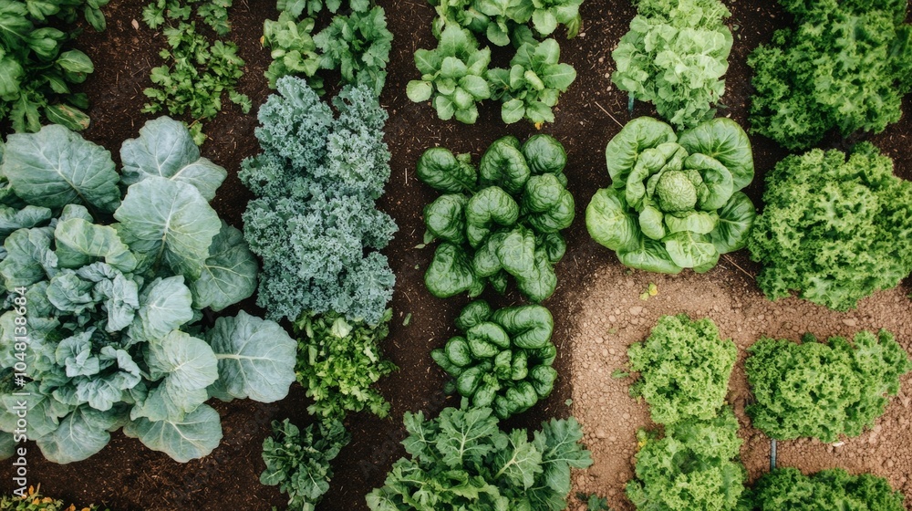 A community garden practicing regenerative agriculture, with diverse crops, composting, and organic pest control methods in place. A community garden practicing regenerative agriculture, with diverse crops, composting, and organic pest control methods in place.